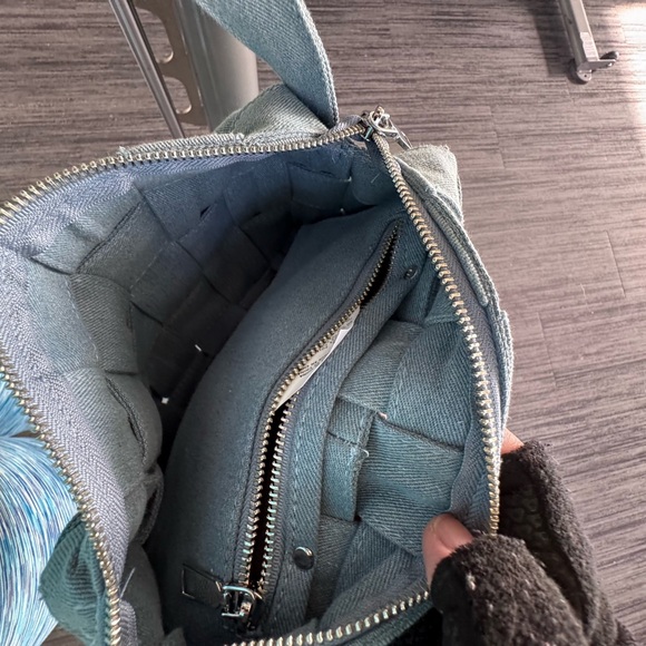 Woven Denim Shoulder Bag - Picture 7 of 8